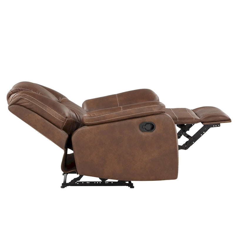 Fauteuil inclinable manuel en similicuir Kameryn