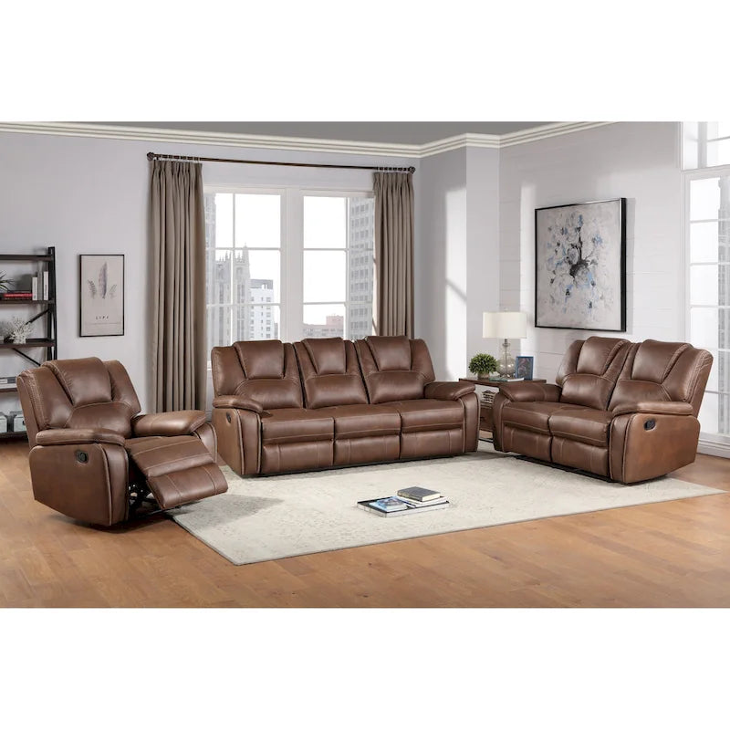 Fauteuil inclinable manuel en similicuir Kameryn