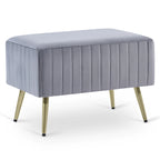 Banc d'entrée moderne rembourré avec assise en velours rembourrée de 24 po