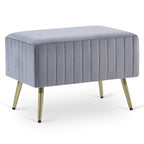Banc d'entrée moderne rembourré avec assise en velours rembourrée de 24 po