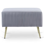 Banc d'entrée moderne rembourré avec assise en velours rembourrée de 24 po