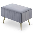 Banc d'entrée moderne rembourré avec assise en velours rembourrée de 24 po