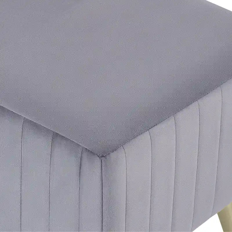 Banc d'entrée moderne rembourré avec assise en velours rembourrée de 24 po