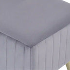 Banc d'entrée moderne rembourré avec assise en velours rembourrée de 24 po