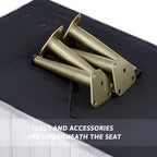 Banc d'entrée moderne rembourré avec assise en velours rembourrée de 24 po