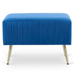 Banc d'entrée moderne rembourré avec assise en velours rembourrée de 24 po