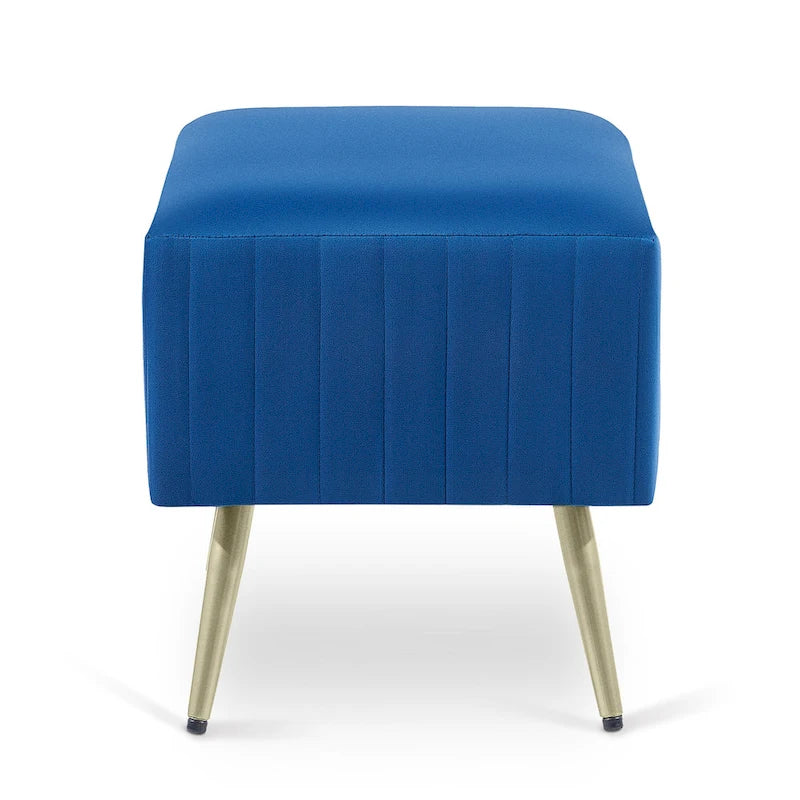 Banc d'entrée moderne rembourré avec assise en velours rembourrée de 24 po