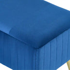 Banc d'entrée moderne rembourré avec assise en velours rembourrée de 24 po