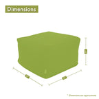 Pouf Ottoman Aruba Majestueux articles ménagers intérieur extérieur 27 po L x 27 po L x 17 po H