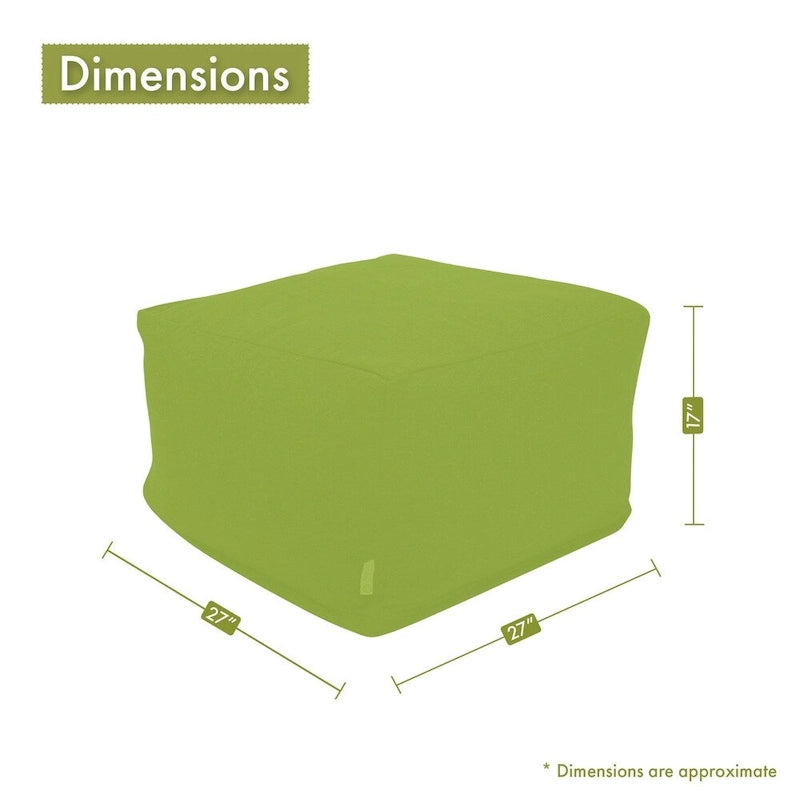Pouf Ottoman Aruba Majestueux articles ménagers intérieur extérieur 27 po L x 27 po L x 17 po H