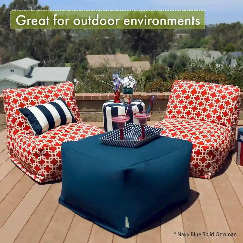 Pouf Ottoman Aruba Majestueux articles ménagers intérieur extérieur 27 po L x 27 po L x 17 po H