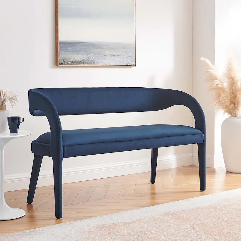 Banc d'appoint en velours Pinnacle Performance