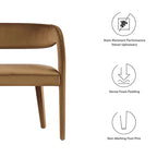 Banc d'appoint en velours Pinnacle Performance
