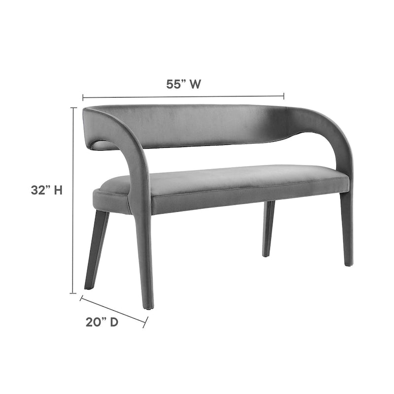 Banc d'appoint en velours Pinnacle Performance