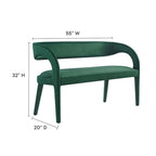 Banc d'appoint en velours Pinnacle Performance
