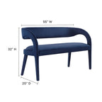 Banc d'appoint en velours Pinnacle Performance