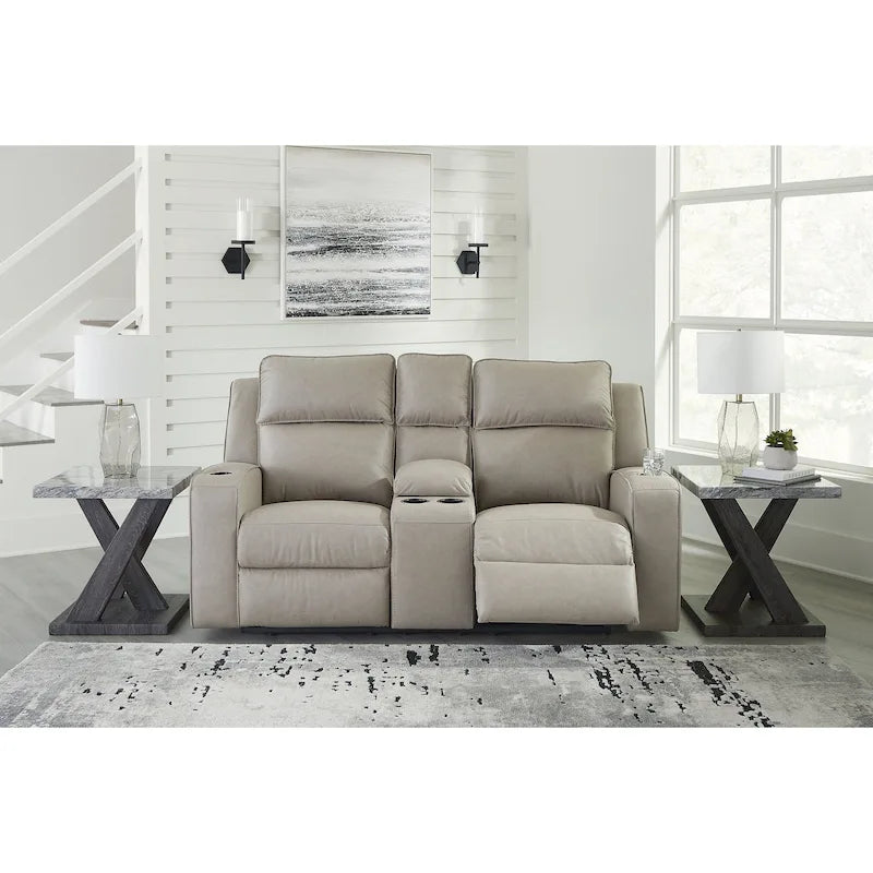 Canapé deux places inclinable Lavenhorne avec console – 77L x 42P x 43H