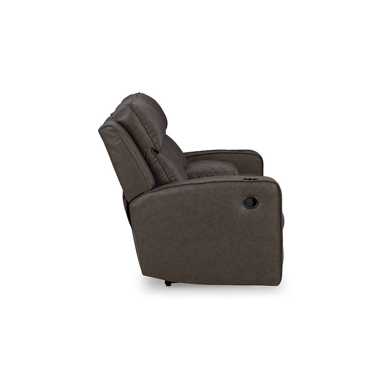 Canapé deux places inclinable Lavenhorne avec console – 77L x 42P x 43H