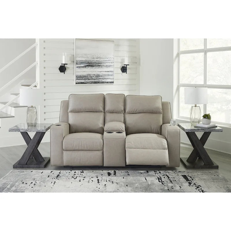 Canapé deux places inclinable Lavenhorne avec console – 77L x 42P x 43H