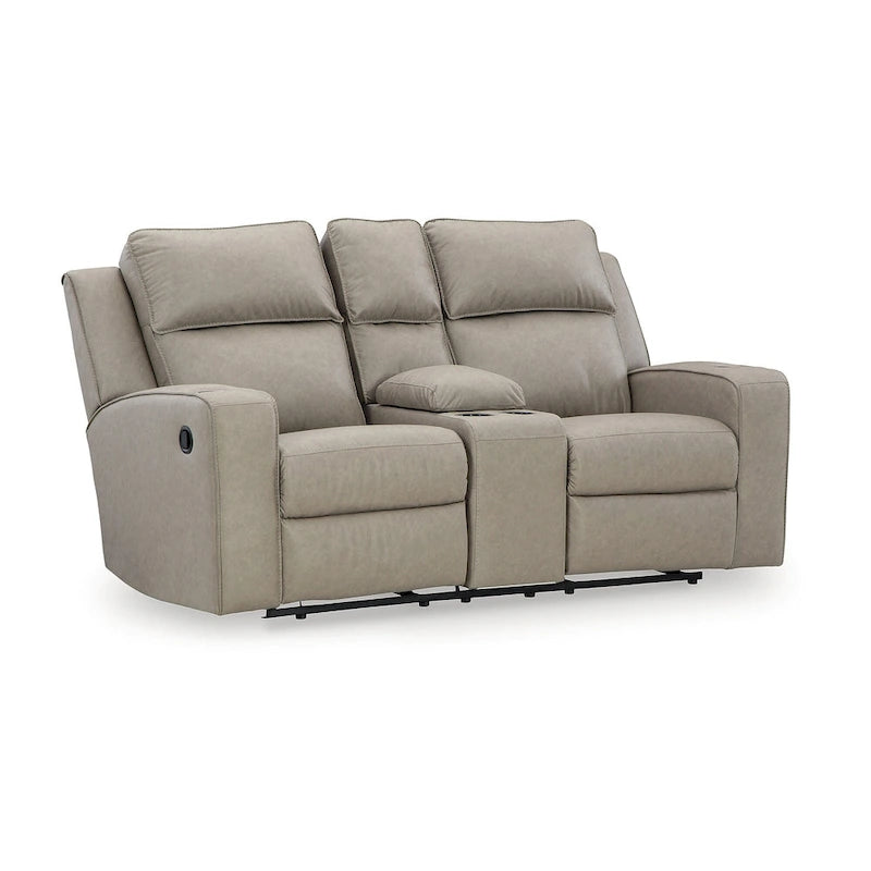 Canapé deux places inclinable Lavenhorne avec console – 77L x 42P x 43H