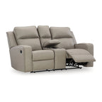 Canapé deux places inclinable Lavenhorne avec console – 77L x 42P x 43H