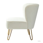 Lot de 2 chaises d'appoint rembourrées Barto avec dossier capitonné par