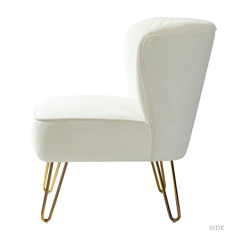 Lot de 2 chaises d'appoint rembourrées Barto avec dossier capitonné par