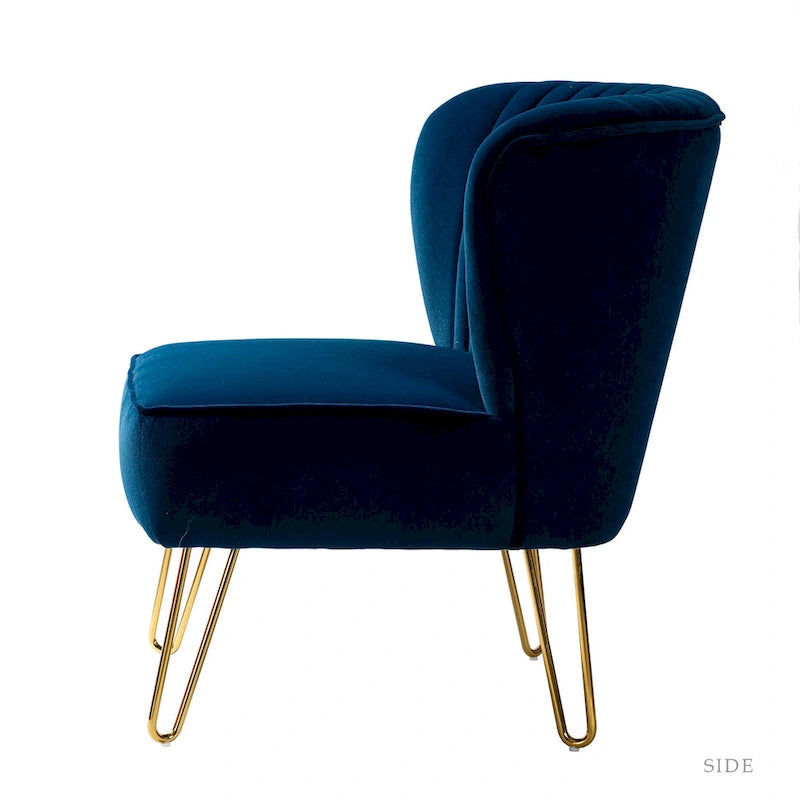 Lot de 2 chaises d'appoint rembourrées Barto avec dossier capitonné par