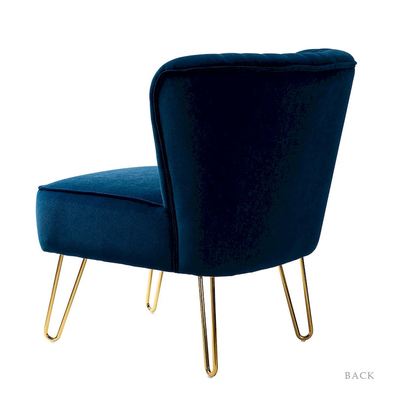 Lot de 2 chaises d'appoint rembourrées Barto avec dossier capitonné par