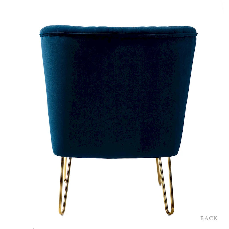 Lot de 2 chaises d'appoint rembourrées Barto avec dossier capitonné par