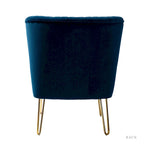 Lot de 2 chaises d'appoint rembourrées Barto avec dossier capitonné par