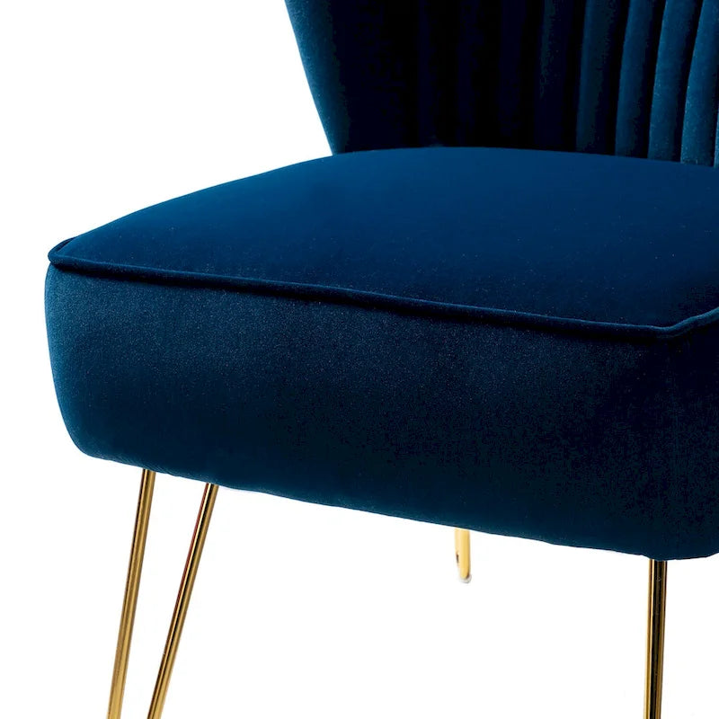 Lot de 2 chaises d'appoint rembourrées Barto avec dossier capitonné par