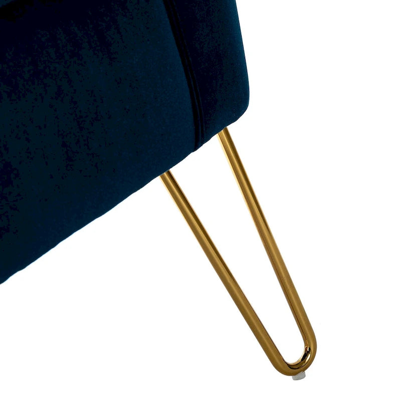 Lot de 2 chaises d'appoint rembourrées Barto avec dossier capitonné par