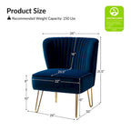 Lot de 2 chaises d'appoint rembourrées Barto avec dossier capitonné par