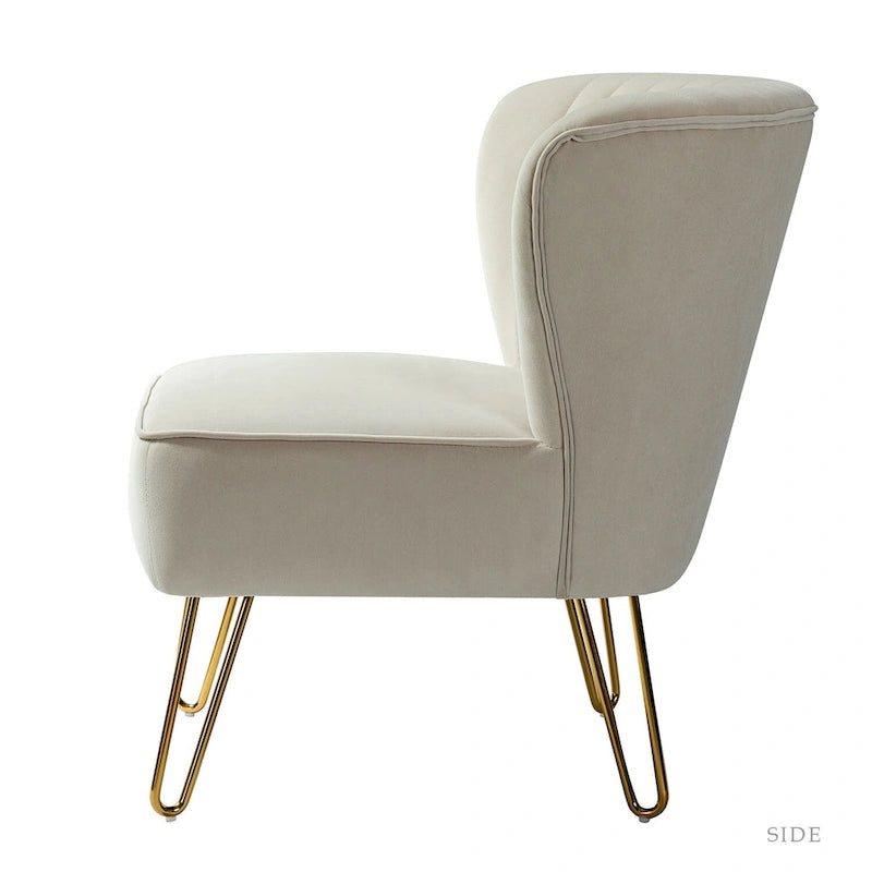 Lot de 2 chaises d'appoint rembourrées Barto avec dossier capitonné par