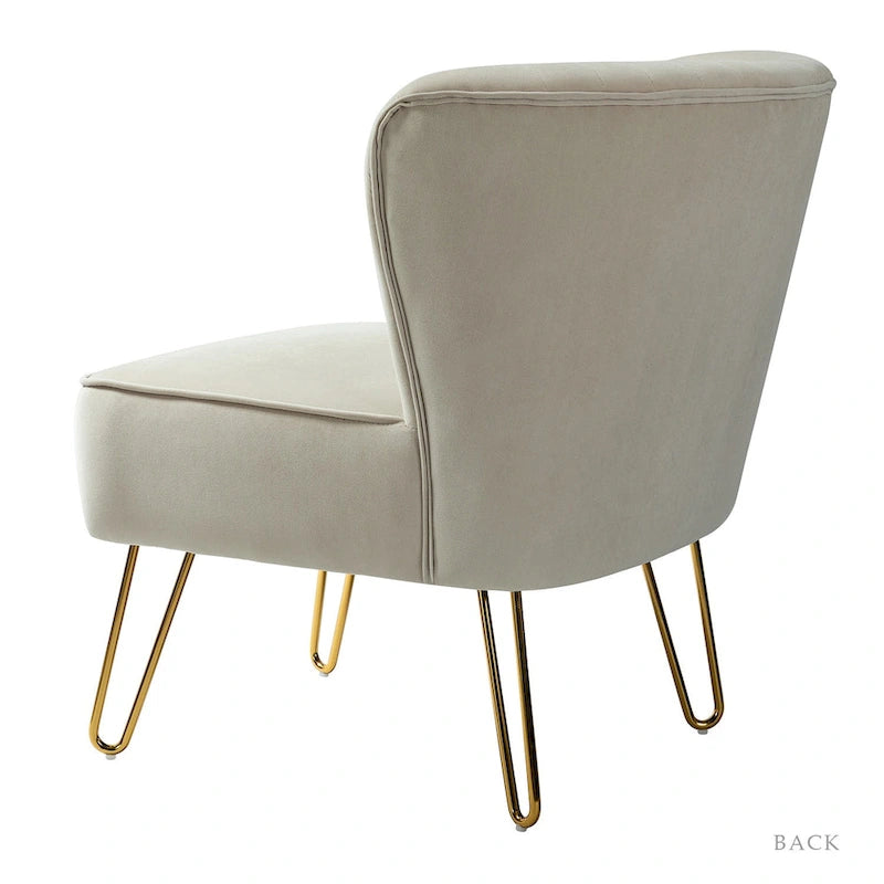 Lot de 2 chaises d'appoint rembourrées Barto avec dossier capitonné par
