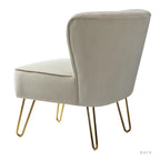 Lot de 2 chaises d'appoint rembourrées Barto avec dossier capitonné par