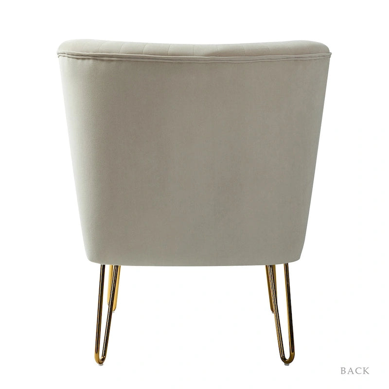 Lot de 2 chaises d'appoint rembourrées Barto avec dossier capitonné par