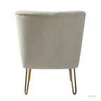 Lot de 2 chaises d'appoint rembourrées Barto avec dossier capitonné par