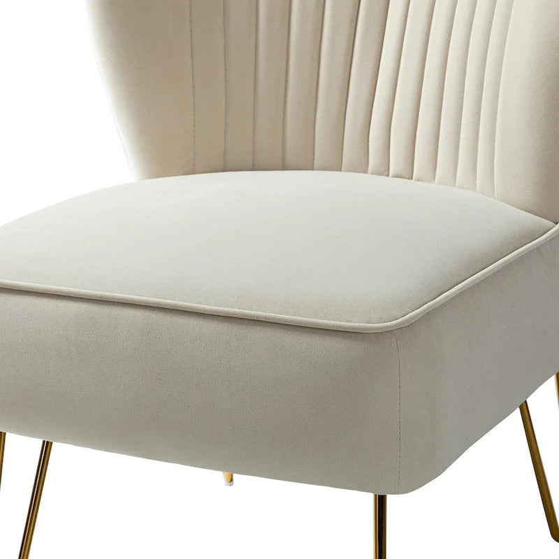 Lot de 2 chaises d'appoint rembourrées Barto avec dossier capitonné par