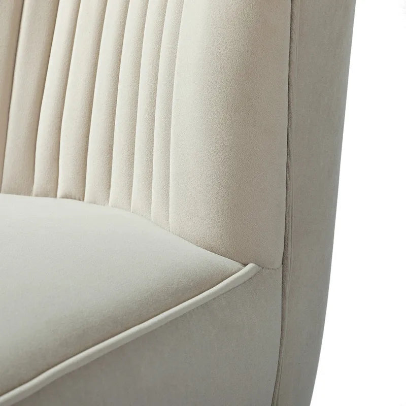 Lot de 2 chaises d'appoint rembourrées Barto avec dossier capitonné par