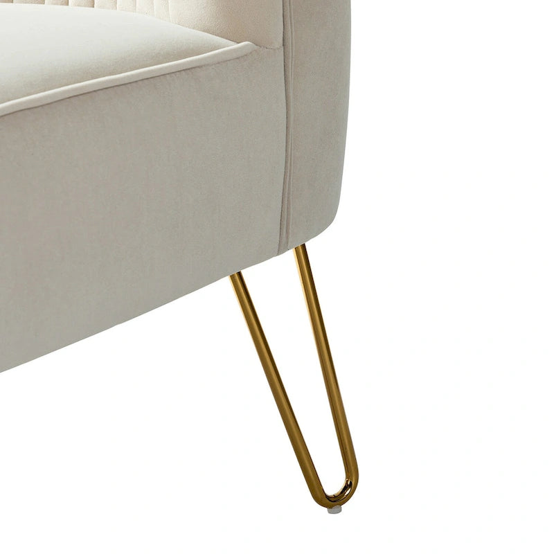 Lot de 2 chaises d'appoint rembourrées Barto avec dossier capitonné par
