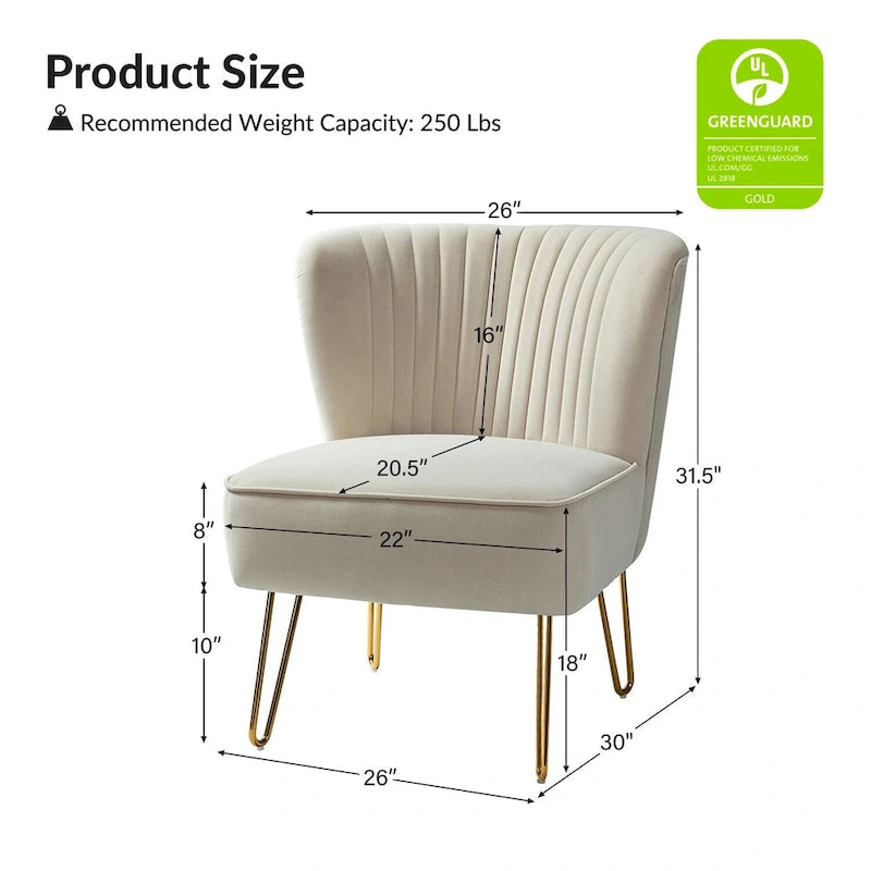 Lot de 2 chaises d'appoint rembourrées Barto avec dossier capitonné par