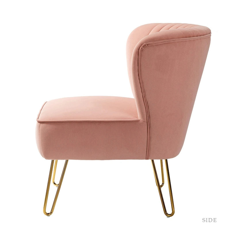 Lot de 2 chaises d'appoint rembourrées Barto avec dossier capitonné par