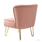 Lot de 2 chaises d'appoint rembourrées Barto avec dossier capitonné par