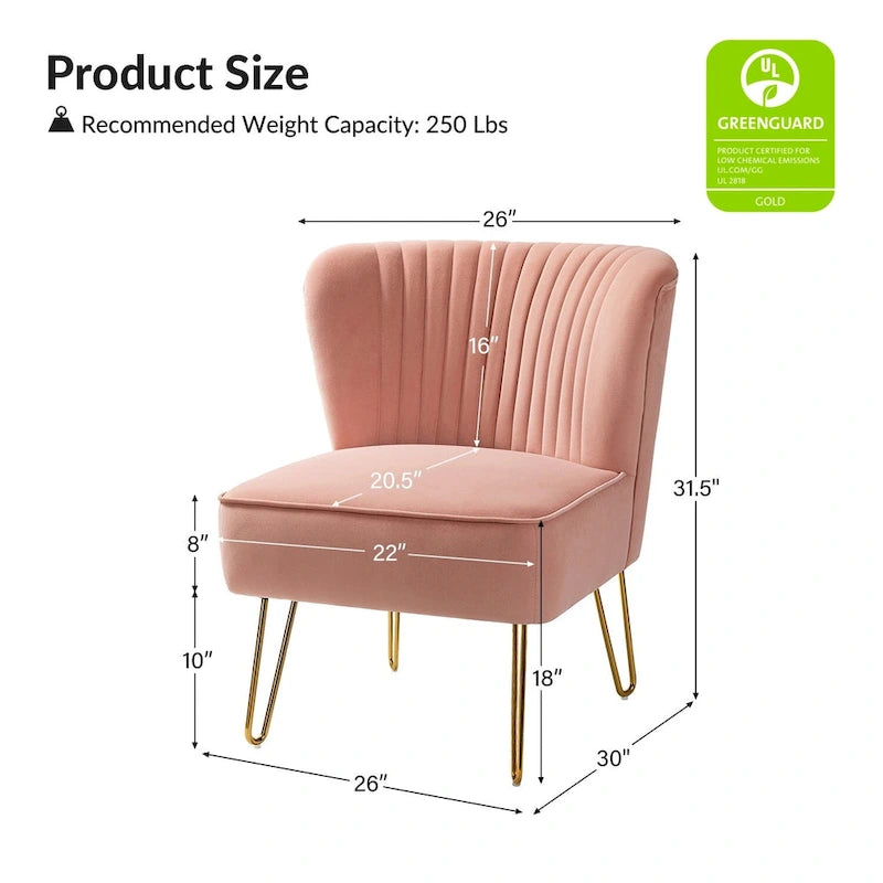 Lot de 2 chaises d'appoint rembourrées Barto avec dossier capitonné par