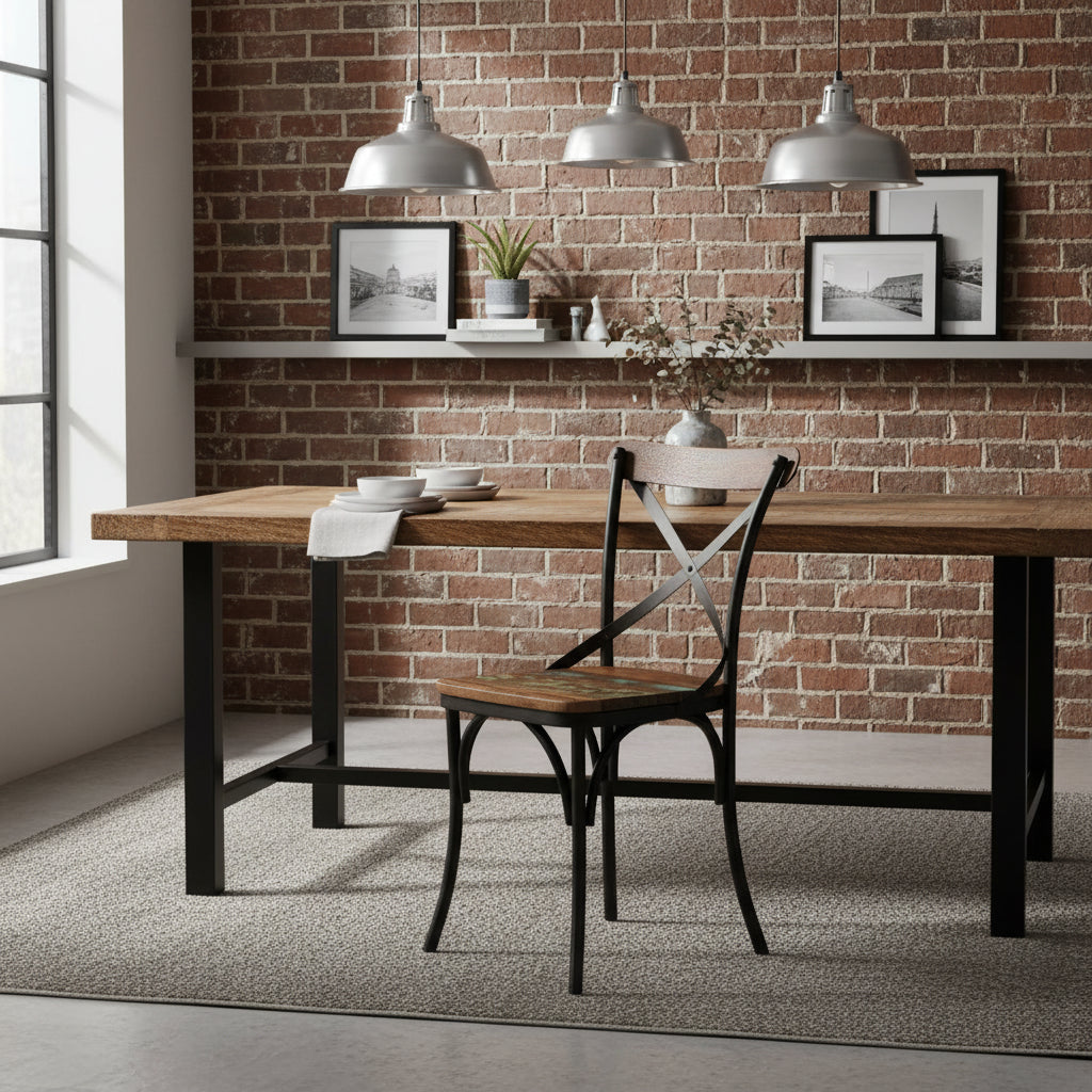 Chaises de salle à manger à dossier croisé (lot de 2)