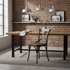 Chaises de salle à manger à dossier croisé (lot de 2)