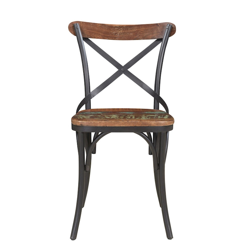 Chaises de salle à manger à dossier croisé (lot de 2)