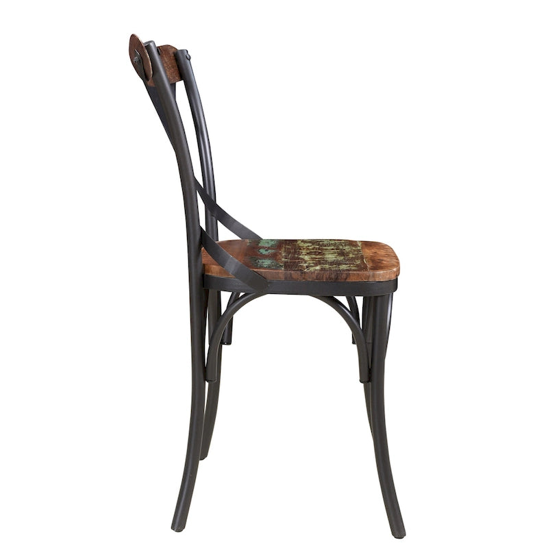 Chaises de salle à manger à dossier croisé (lot de 2)